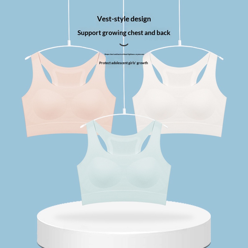 Cotton Bra Everyday - Girls' Development Underwear, Student Sports Seamless