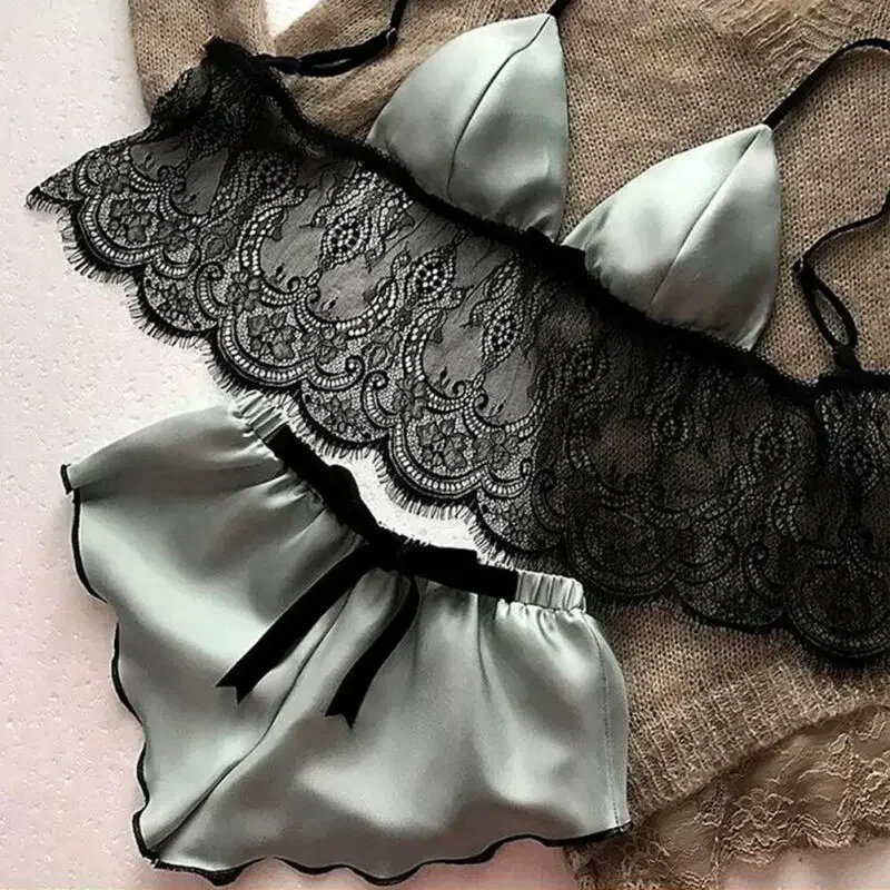 Women's Underwear Sexy Silk Sa - Lace Bralette Set 리뷰 및 가격