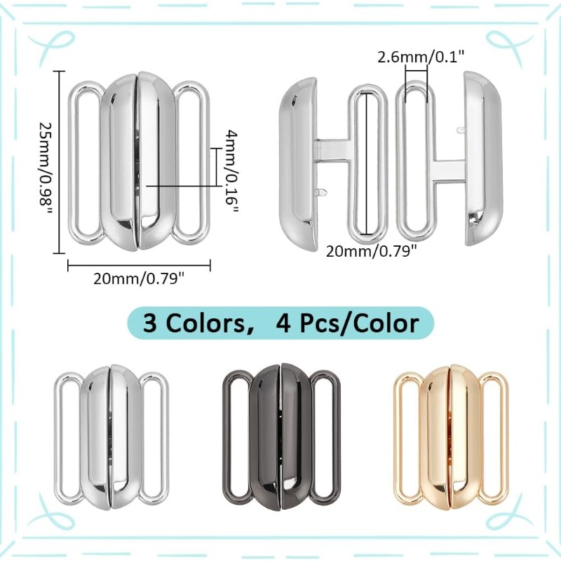 12 Sets 3 Colors Front Closing - Nursing Bra Clip 리뷰 및 가격