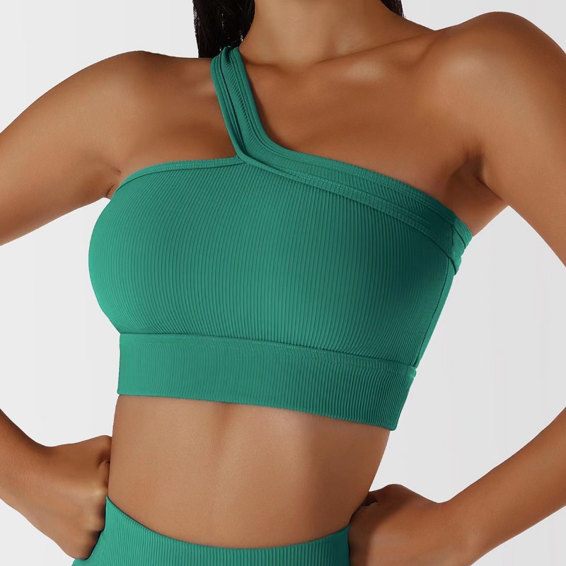 Women Single Shoulder Sexy Yog - T Shirt Bra Seamless 리뷰 및 가격