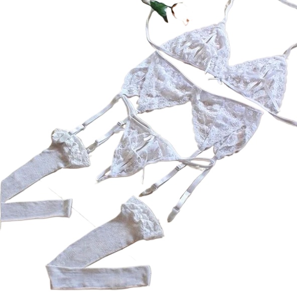 Lace Women Lingerie Set 4 Pcs  - Lace Bralette Set 리뷰 및 가격