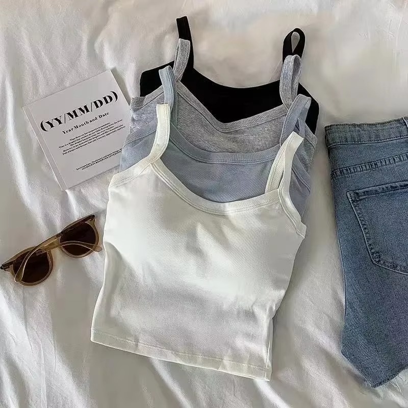 Crop Top Women Sexy Sleeveless - T Shirt Bra Seamless 리뷰 및 가격