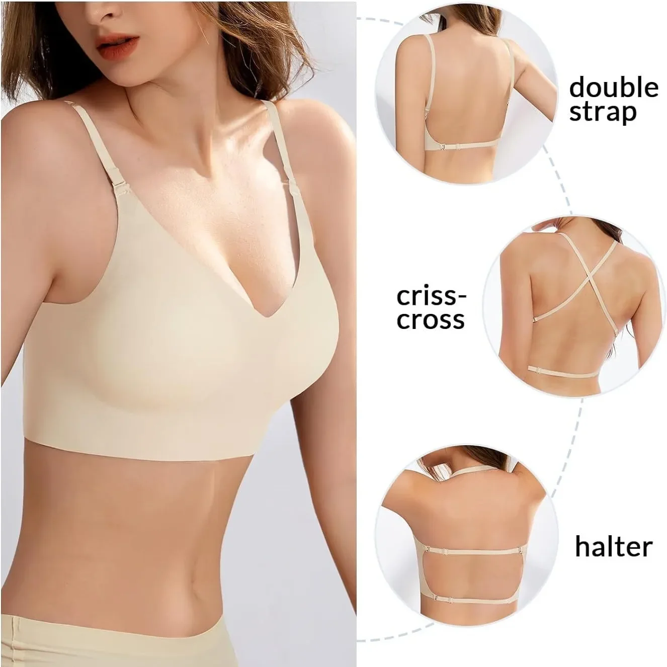 Top RatedSeamlLow Back Bra Sup - Convertible Bra Multiway 리뷰 및 가격