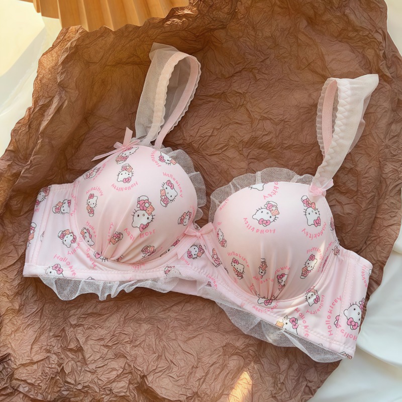 Sanrio Cute Japanese Bra Hello - Lace Bralette Set 리뷰 및 가격