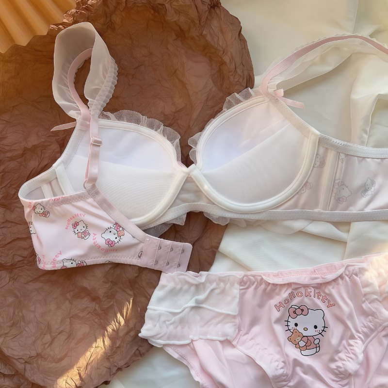 Sanrio Cute Japanese Bra Hello - Lace Bralette Set 리뷰 및 가격