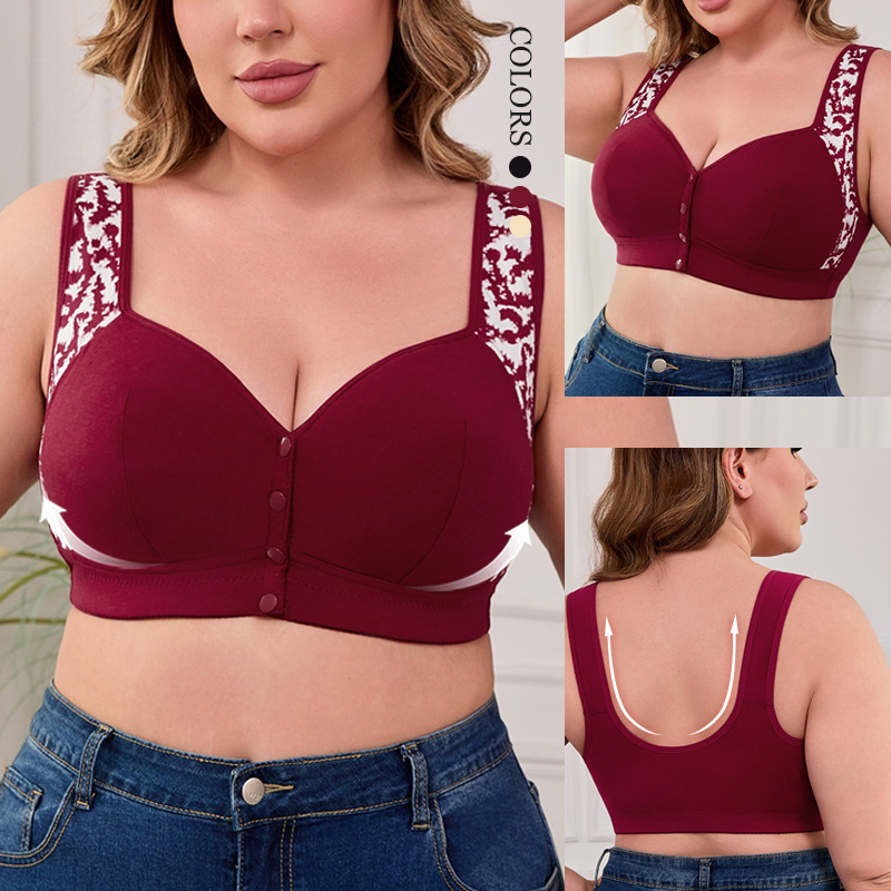 XL-7XL Plus Size Front Buckle  - Wirefree Bra Comfort 리뷰 및 가격